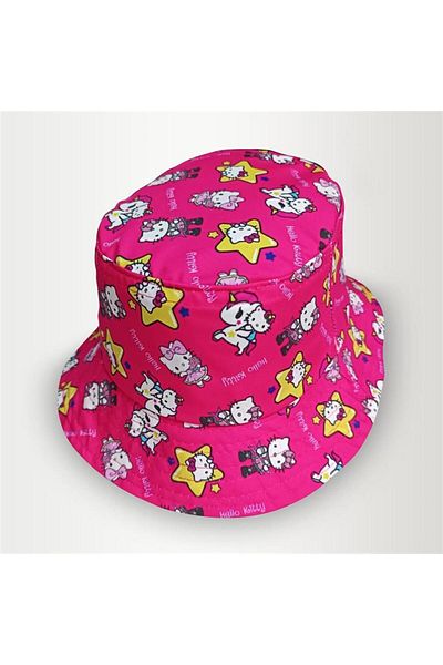 Karakedi Pink Hello Kitty Unicorn Star Collage Bucket Hat