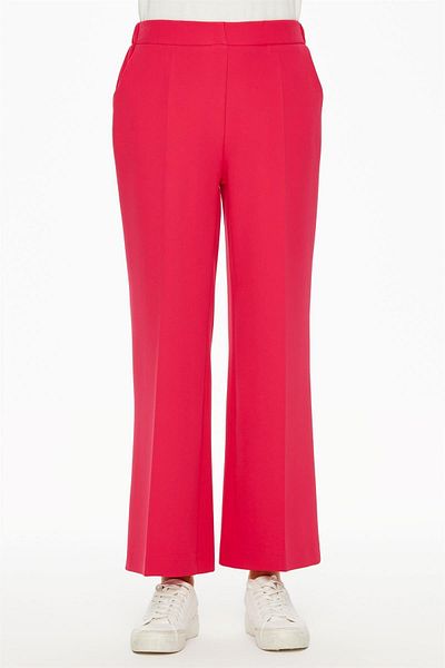 Tuğba Fuchsia Culotte Trousers - Elastic Waist