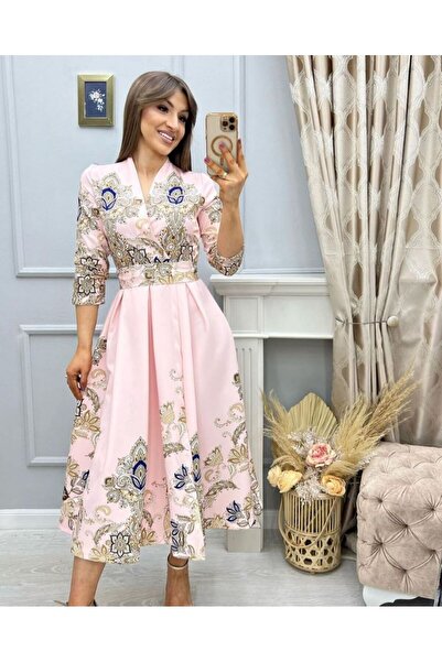 jennyfer garment ATLAS KUMAŞ ELBİSE KEMER DETAYLI