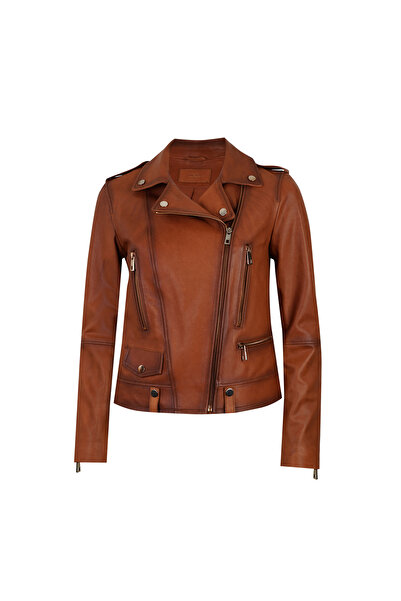 Desa Chenoa Kahve Kadın Vintage Deri Mont