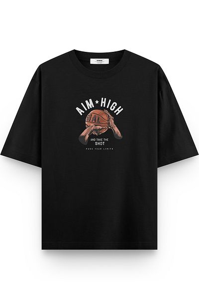 Overoz Μπλουζάκι με στάμπα Aim High Basketball Semi Oversize 1090