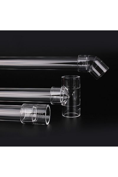 ipeksi pleksi Acrylic Transparent Round Direct Conn Inner Dia 40 mm (Plexy Pipe Connecting Equipment)