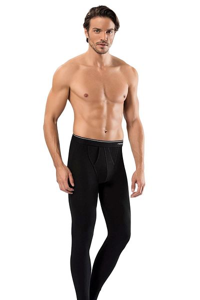 ERDEM İÇ GİYİM Черни мъжки тънки термо чорапогащи Erdem - 1457