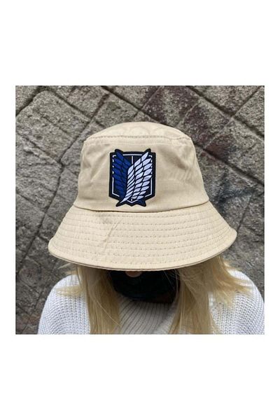 Karakedi Anime Beige Attack On Titan Wings Of Liberty Bucket Hat