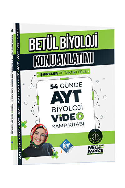 KR Akademi Yayınları Betül Biyoloji Konu Anlatımı 54 Günde AYT Biyoloji Video Kamp Kitabı