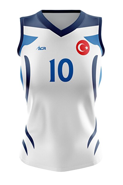 ACR Giyim Tekstil Forma Baskı Voleybol Forması Model 722 - Kişiye Özel Isim Ve Numara Yazılabilir, Dijital Baskı Tasarım Tek Üst