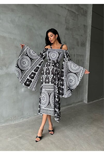 jennyfer garment İTHAL POPLİN KUMAŞ KUŞAK DETAYLI ELBİSE