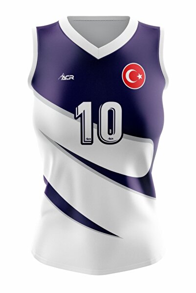 ACR Giyim Tekstil Forma Baskı Voleybol Forması Model Star - Kişiye Özel Isim Ve Numara Yazılabilir, Dijital Baskı Tasarım Tek Üst