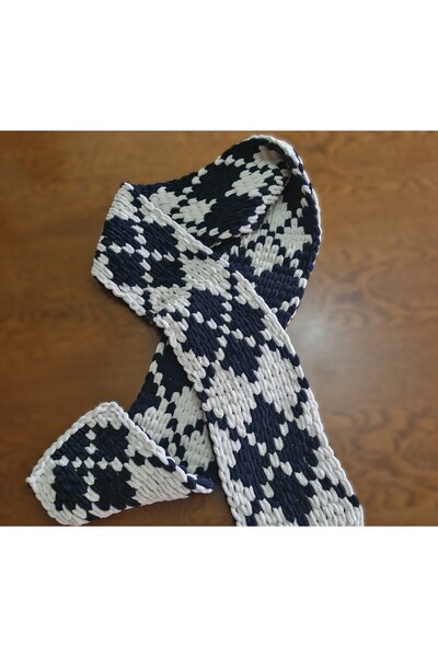 moli tasarim El Yapımı, El Örgüsü Atkı, Yumuşak atkı, Puffy more atkı, Orijin...