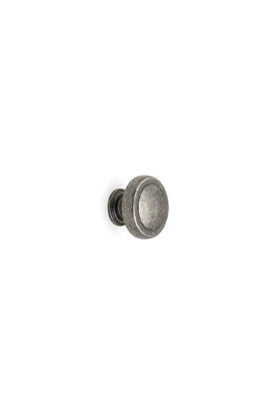 System 1915 Tek Delikli Kulp Antik Gümüş Renk Çap 32 Mm