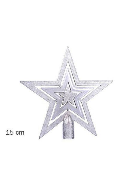Parti Dükkanım Στολίδι με ασημί αστέρι - 15 cm, 1 τεμάχιο