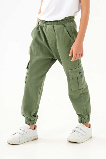 DAZZLEDKİDS Lastikli Bel ve Paça Cepli Kargo Erkek Çocuk Pantolon