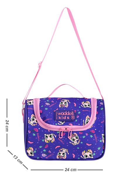 Waddell Cutie de prânz termică cu model de pisică violet Waddell cu licență RoyalGlow
