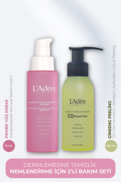 L'Aden Cosmetics Derinlemesine Temizlik Nemlendirme İçin 2Li Bakım Seti