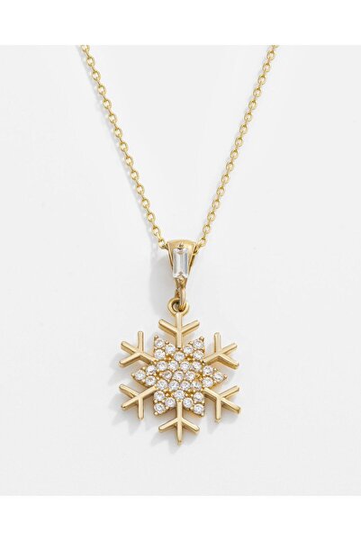 MEKS JEWELS 14 Ayar Altın Kar Tanesi Kolye