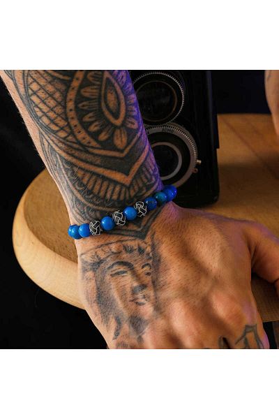 Skygo Natural Stone Lapis Bracelet
