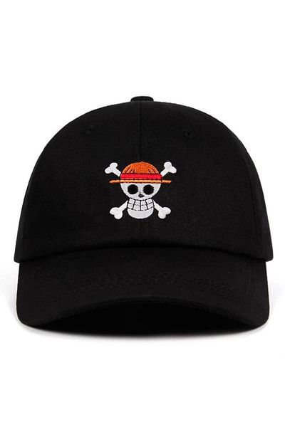 Karakedi Μαύρο καπέλο με λογότυπο Anime One Piece