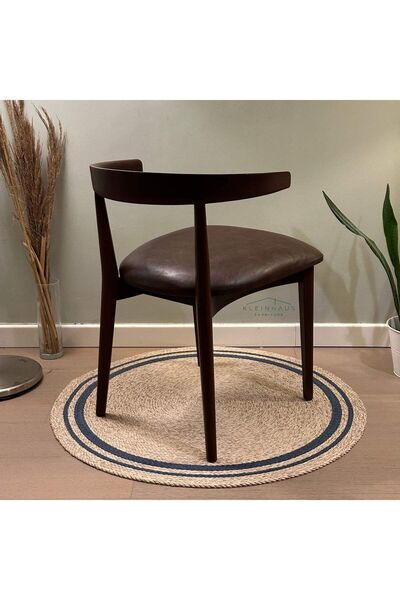 KleinHaus Furniture Kathmandu Ahşap Yemek Odası Sandalyesi, Modern Masif Sandalye (Değiştirilebilir Renk)