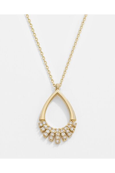 MEKS JEWELS 14 Ayar Altın Damla Kolye