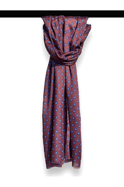 CROATE Wool Silk Printed Scarf