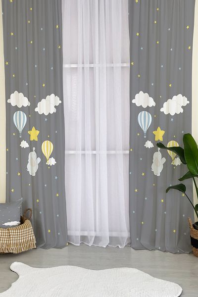 Lolla Evmila Children's Room Patterned Background Curtain