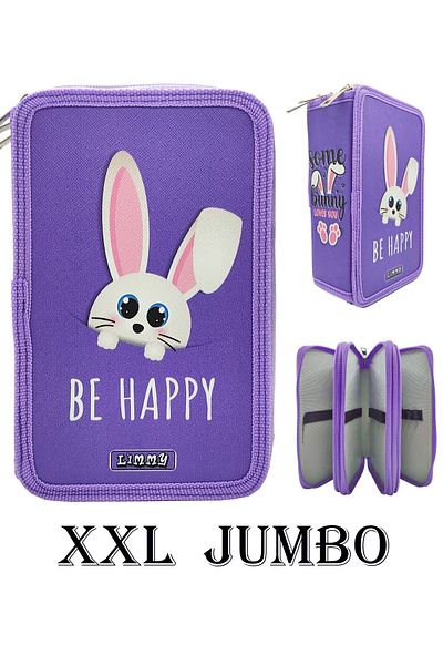 Limmy XL Jumbo Cute Rabbit Μολυβοθήκη - Organizer 3 θέσεων, Μωβ