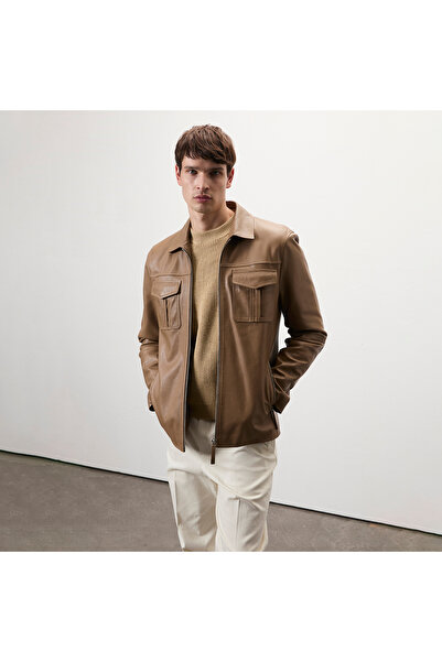 Desa Carlino Kahve Erkek Deri Mont