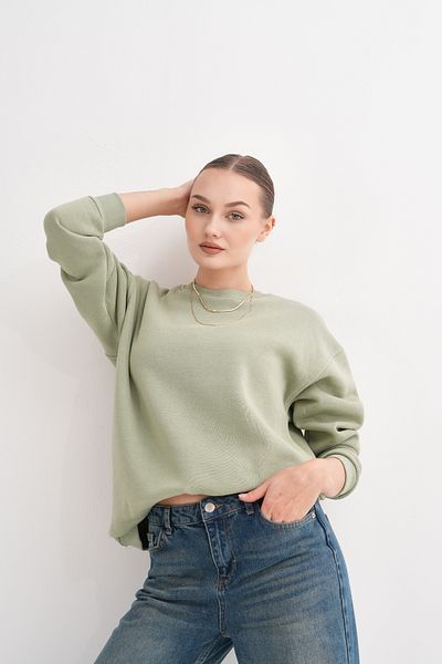 Batı Styling Φούτερ Ice Με Κωδικό Crew Neck Oversize