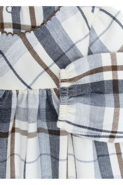 Ozmoz By Mukadder Özden Plaid Robadan Winter Girl's Dress