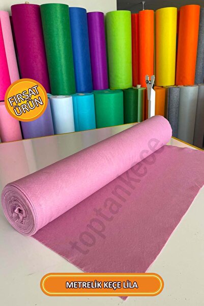 garaccu Metrelik Ince Yumuşak Keçe Kumaş 1 Mm Lila - 1 Metre (100X100 CM), Li...