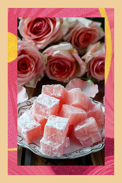 Mim and More Rose Turkish Delight - Turkish Delight with Roses, 200 g