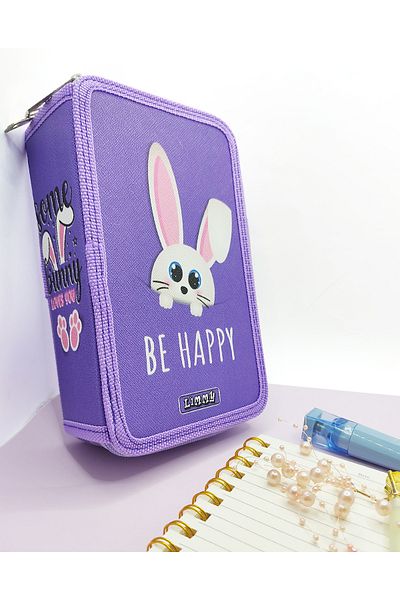 Limmy XL Jumbo Cute Rabbit Μολυβοθήκη - Organizer 3 θέσεων, Μωβ
