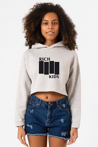 Tshirthane G-Dragon Rich Kids Grimelange Women's Crop Hoodie