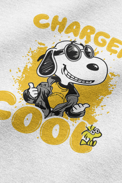 Overoz Cool Snoopy printed Semi Oversize T-shirt 1151