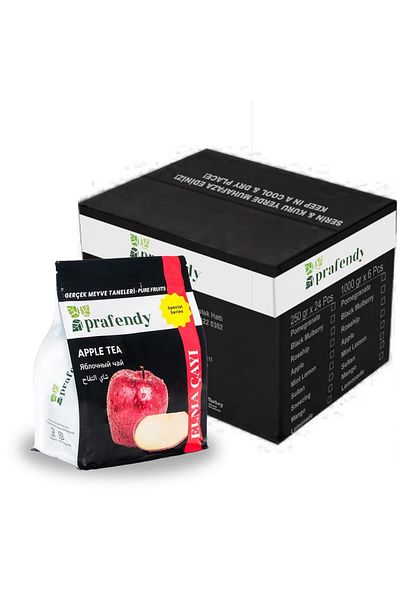prafendy 1 kg X 6 Pcs. Wholesale Apple Tea Real Fruit Grain