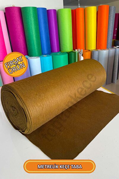 garaccu Metrelik İnce Yumuşak Keçe Kumaş 1 mm Taba Rengi - 1 Metre (100 cm x ...