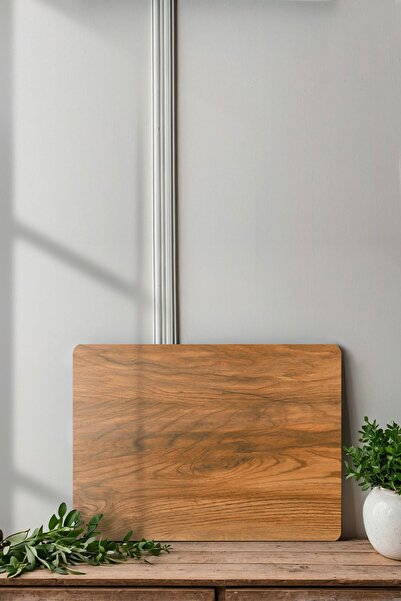 Ortakçı Design Ahşap Desenli-19 | Temperli Cam Kesme Tahtası - Cam Kesme Tablası 30*40 Cm