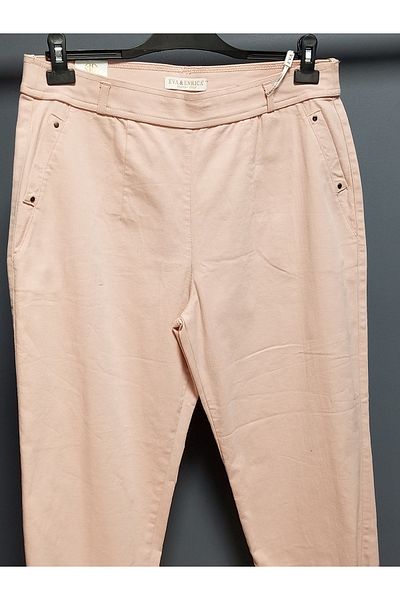 AKŞEN GİYİM Plus Size Legs Stone Color Jeans Pants with Battery Detail Bol Lyclary Stitched Waist Washing