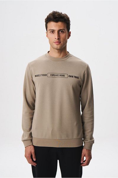 Arma Men's Gray Slim Fit Waterproof Scuba Fabric Interlock Biker Sweatshirt