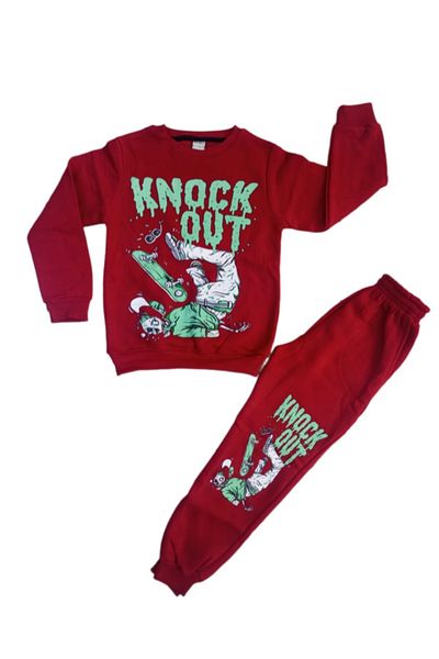 EXTRAÇARŞI Boy's 3 Rope Printed 8/11 Years Tracksuit Set