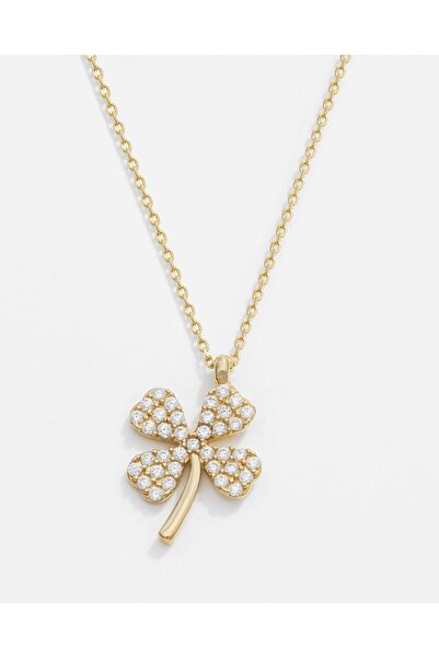 MEKS JEWELS 14 Ayar Altın Yonca Kolye