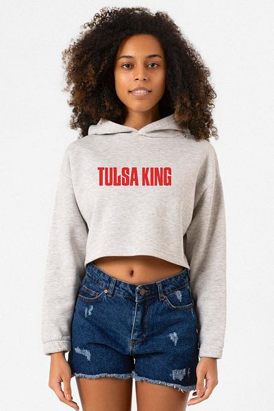Tshirthane Tulsa King Letter Grimelange - Women's Crop Hoodie