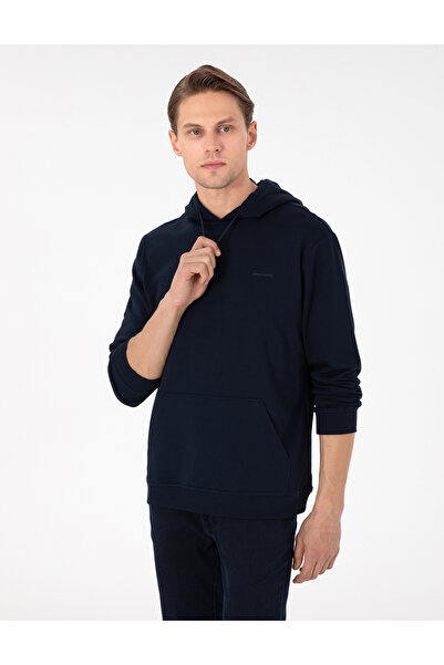 Pierre Cardin Lacivert Regular Fit Kapüşonlu İçi Polarlı Sweatshirt 50298987-...