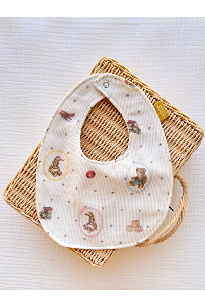 Little Dude Organik Pamuk Çift Taraflı Alezli Müslin Önlük