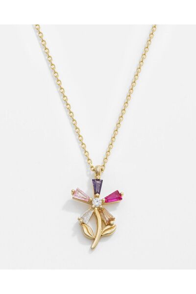 MEKS JEWELS 14 Ayar Altın Yonca Kolye