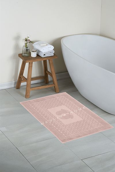 Meslina Home 1 τεμάχιο ζακάρ μοτίβο 100% βαμβακερό χαλάκι μπάνιου - Ps-ciccek-pem