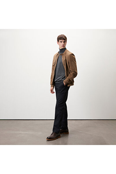 Desa Ambrosi Brown Men's Bomber Suede Leather Jacket