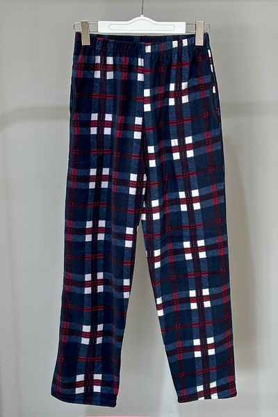 REMSA Ανδρικό Fleece Single Bottom 171 καρό Navy Blue