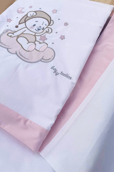 İpekçe Home Pure Baby 100% Cotton Boxed 3 Piece Embroidered Baby Duvet Cover Set