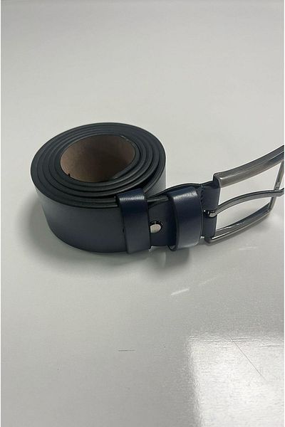Madmext Ανδρική ζώνη από συνθετικό δέρμα απλή Navy Blue 6872